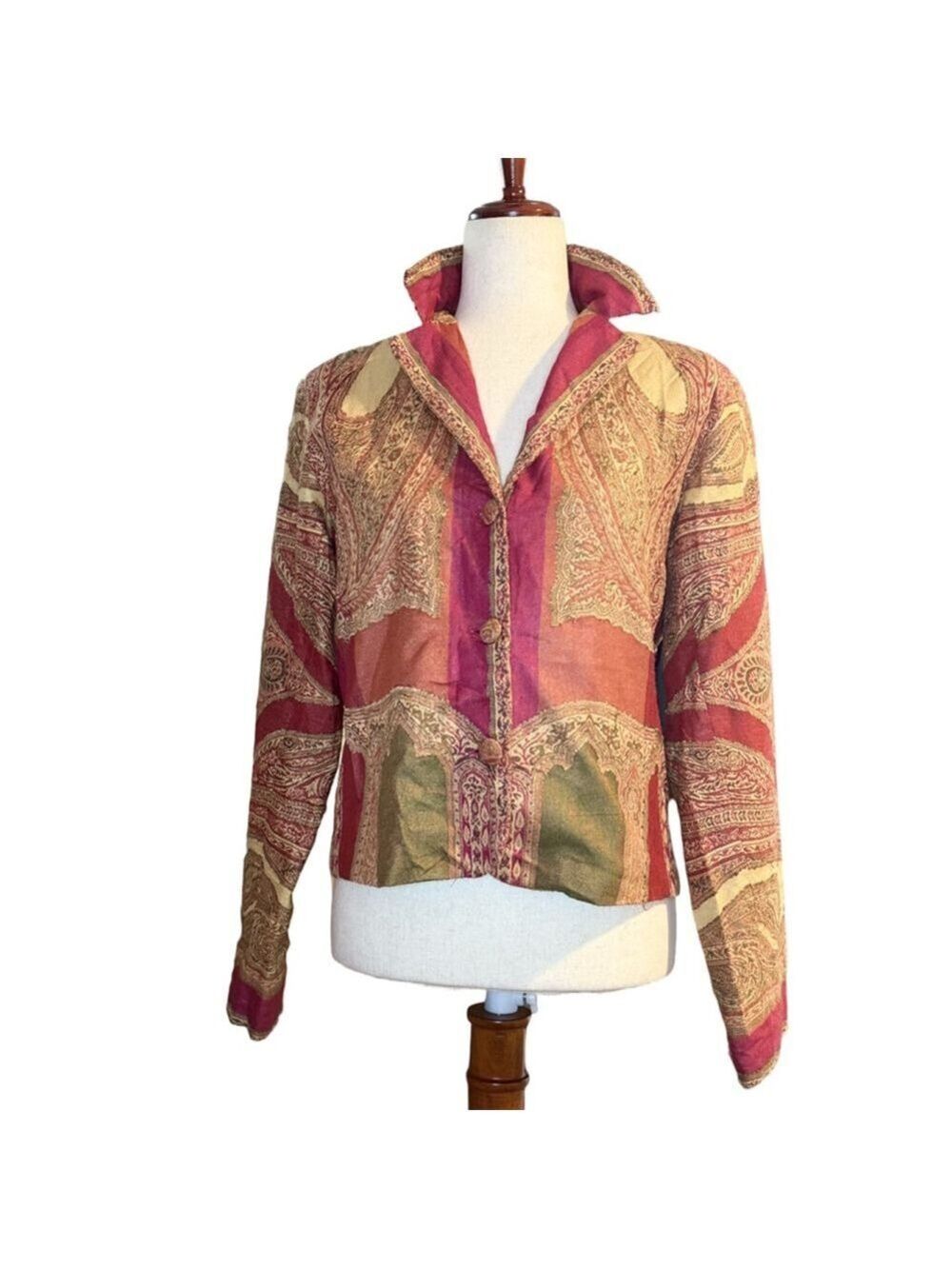 A.B. Lambdin Jacket orange red green lining size medium India